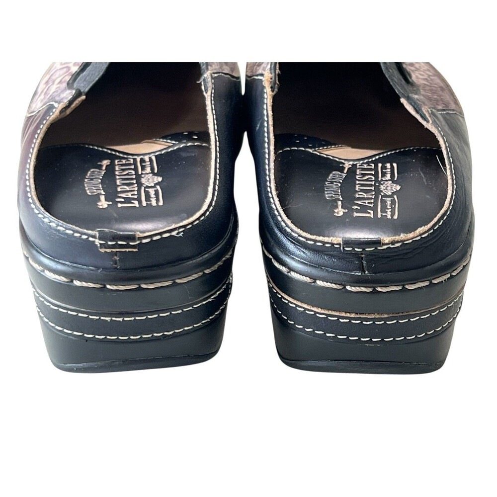 L'artiste By Spring Step Black Chino Python Clog … - image 6